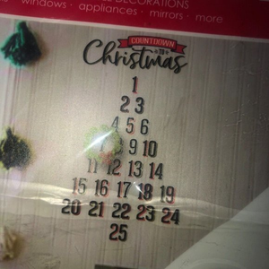 Countdown To Christmas Wall Window Mirror‎ Decals Advent Calendar New